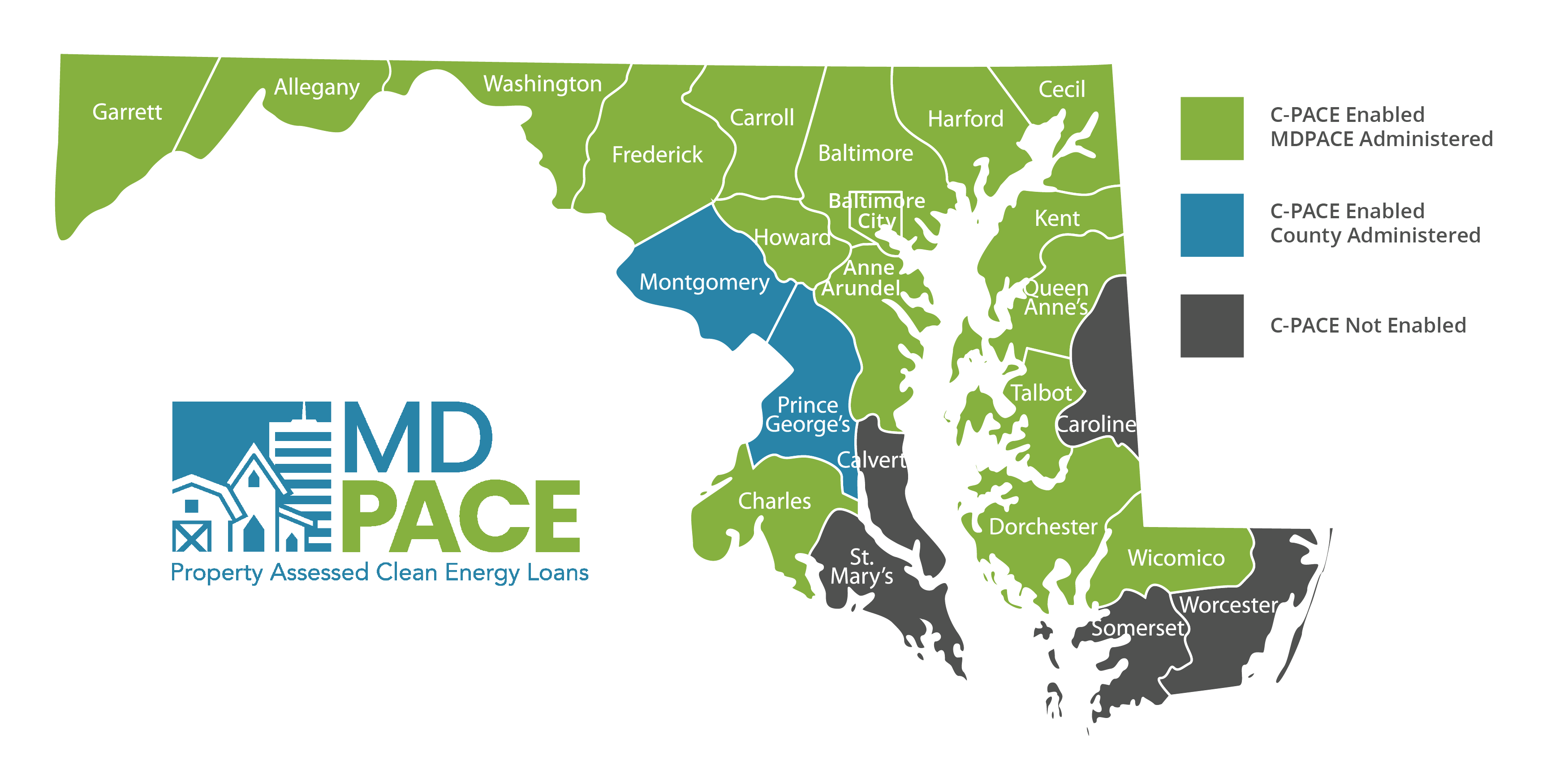 Map for MDPACE Jurisdictions